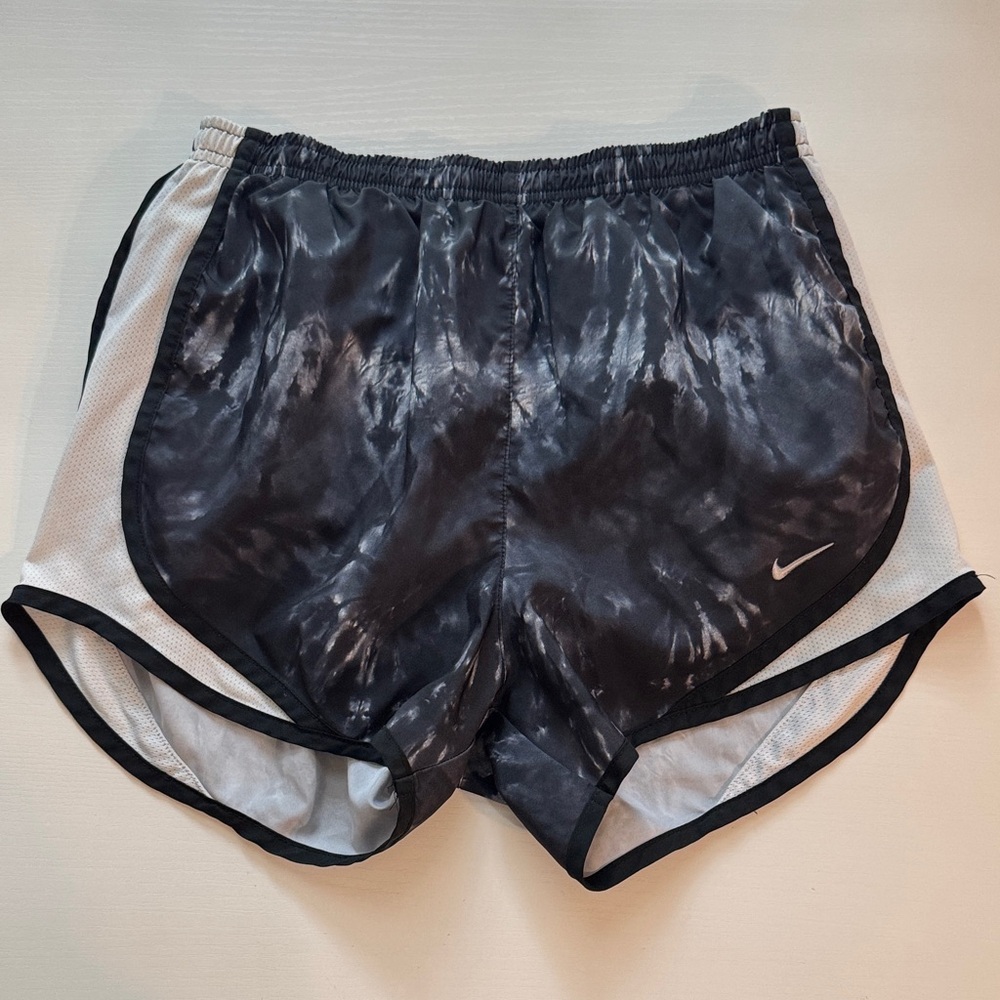 Nike Women's Black and White Athletic Shorts